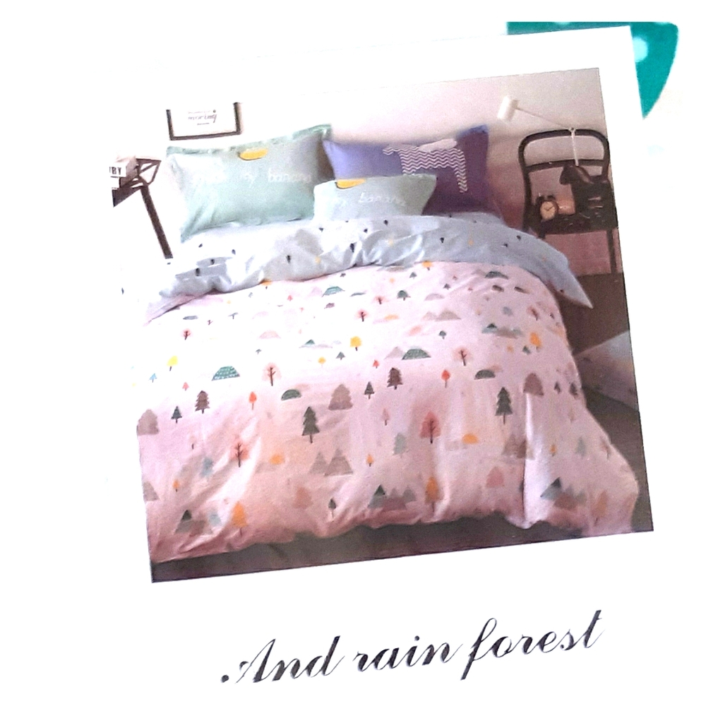 NWT Adorable 100% Cotton Kids Twin Duvet Set